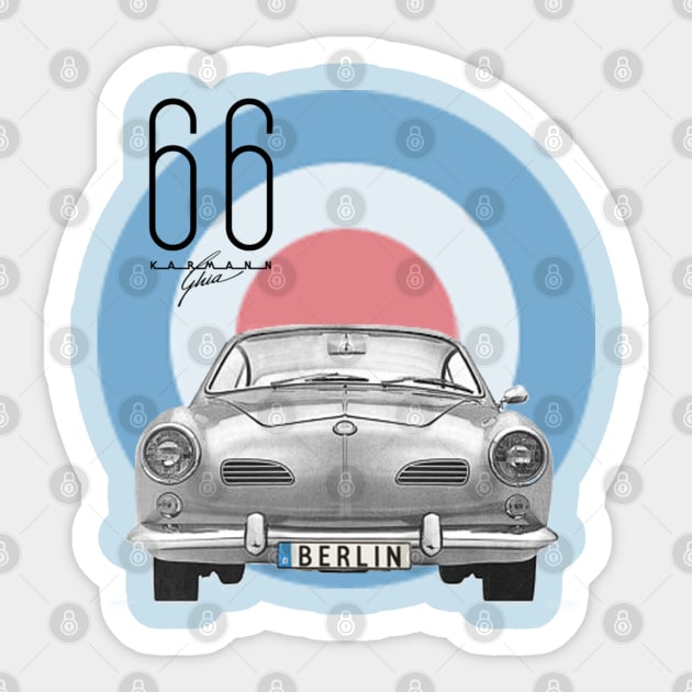 66 Karmann Ghia Sticker by oobmmob